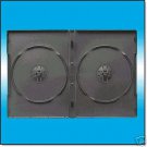 100 BLACK DOUBLE DVD CASES - CLIPS ON SPINE - PSD33
