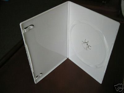 100 NEW SLIM 7MM SINGLE DVD CASES, WHITE PSD16
