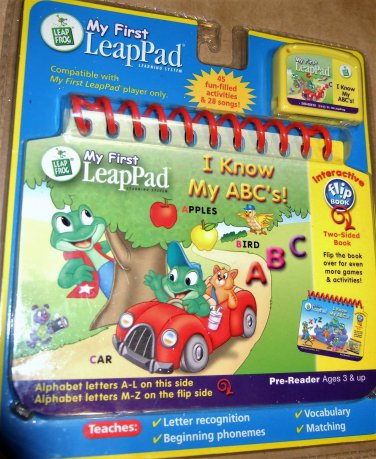 My First LEAP PAD "I Know My ABC's!" Leap Frog Book and Cartridge NEW