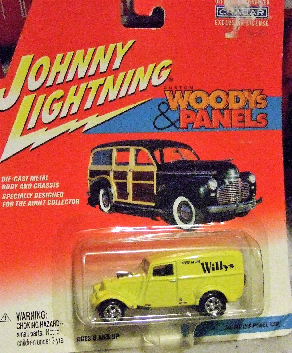 Johnny Lightning Woody's & Panels Yellow '33 Willy's Panel Van