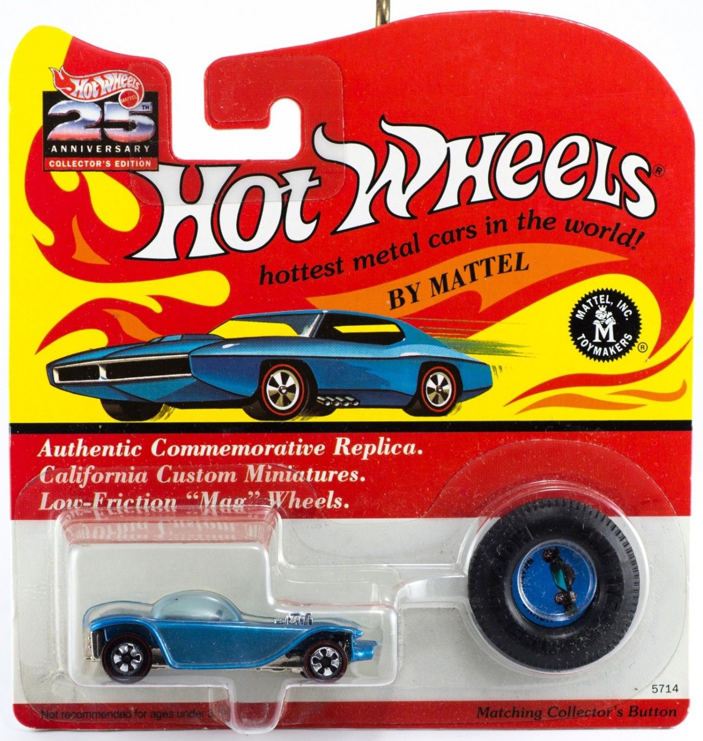 Hot Wheels 25th Anniversary Beatnik Bandit Metallic Blue Series A MOC 1993