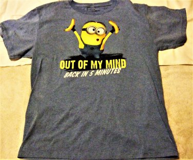 "Out of my mind"Back in 5 minutes Minions Mens blue