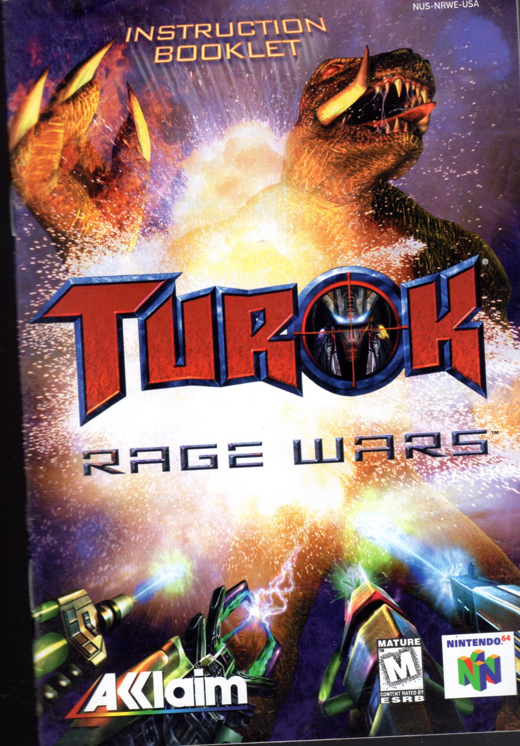 Turok Nintendo 64 Game Instructional Booklet ONLY