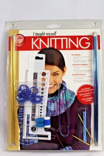 I Taught Myself Knitting kit by Boye W/ Instructional DVD Craft Kit how to knit