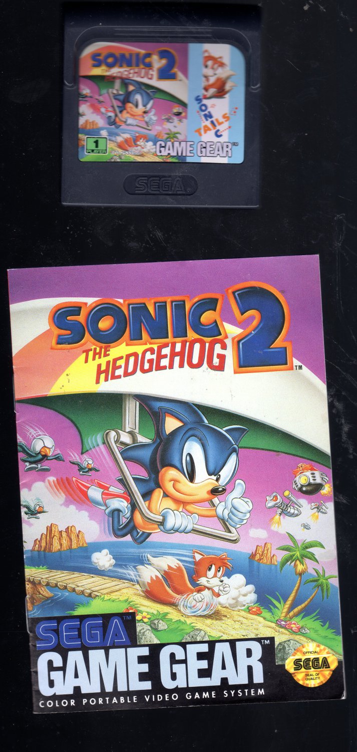Sonic 2 The HedgeHog  Sega Game Gear Game & Manuel