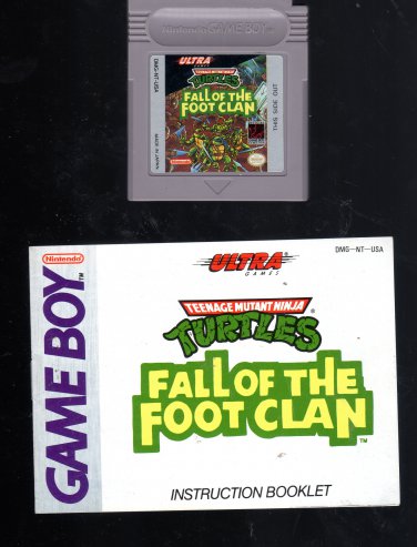 Gameboy Teenage Ninja Turtles Game & Manuel