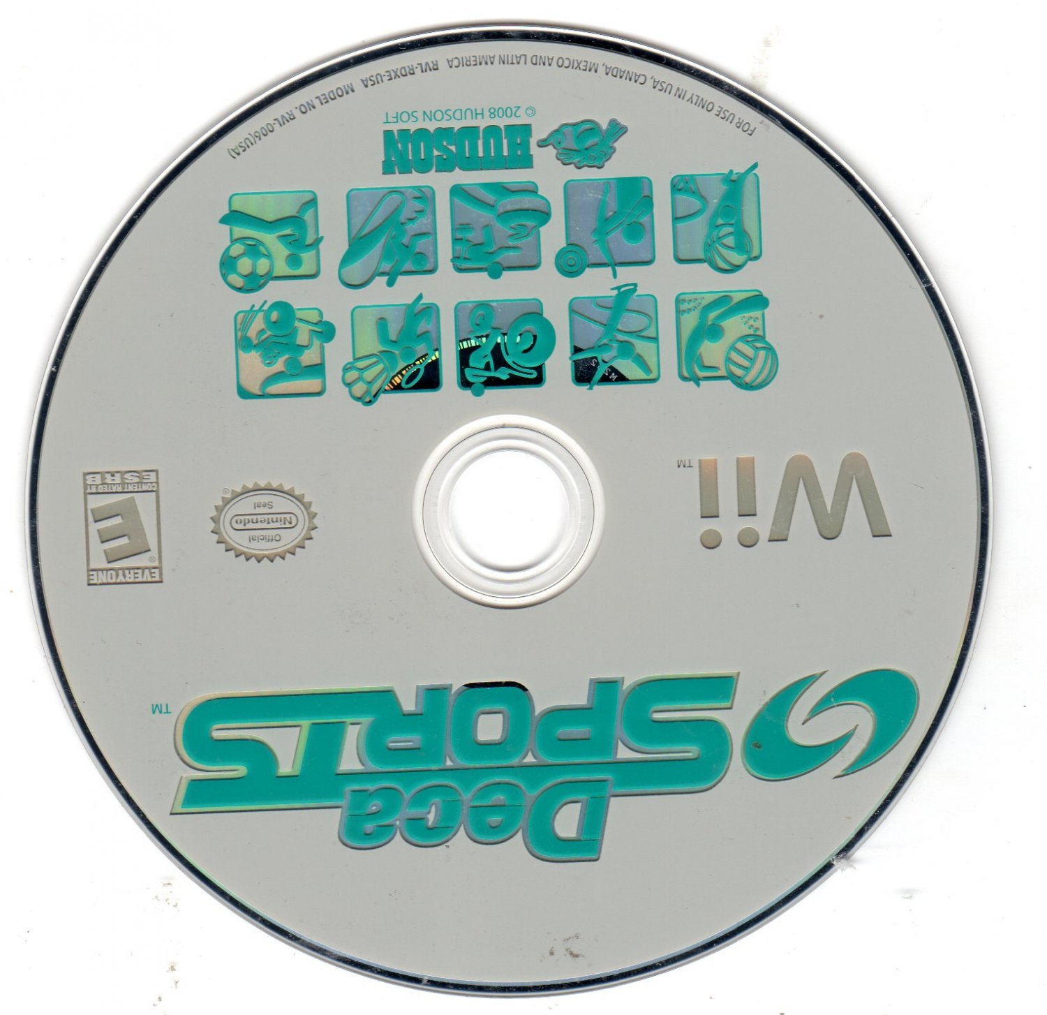 Nintendo Wii Deca Sports games with a Wii Sport Maual & Cover