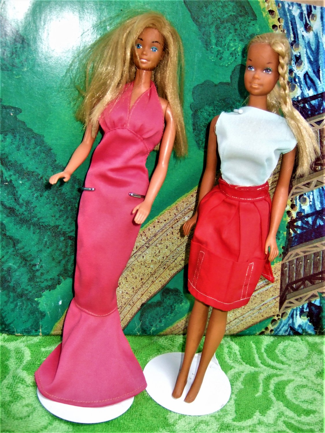 different size barbies