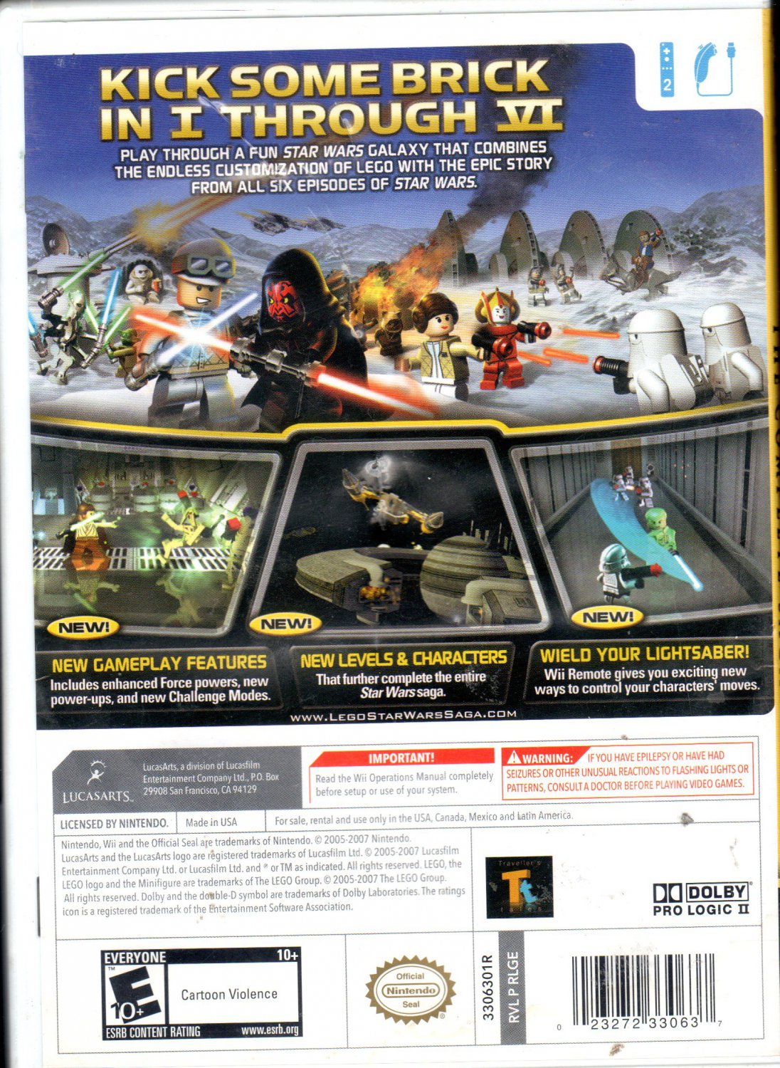 Lego Star Wars The Complete Saga Wii Game