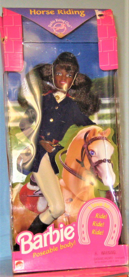 barbie doll riding a horse