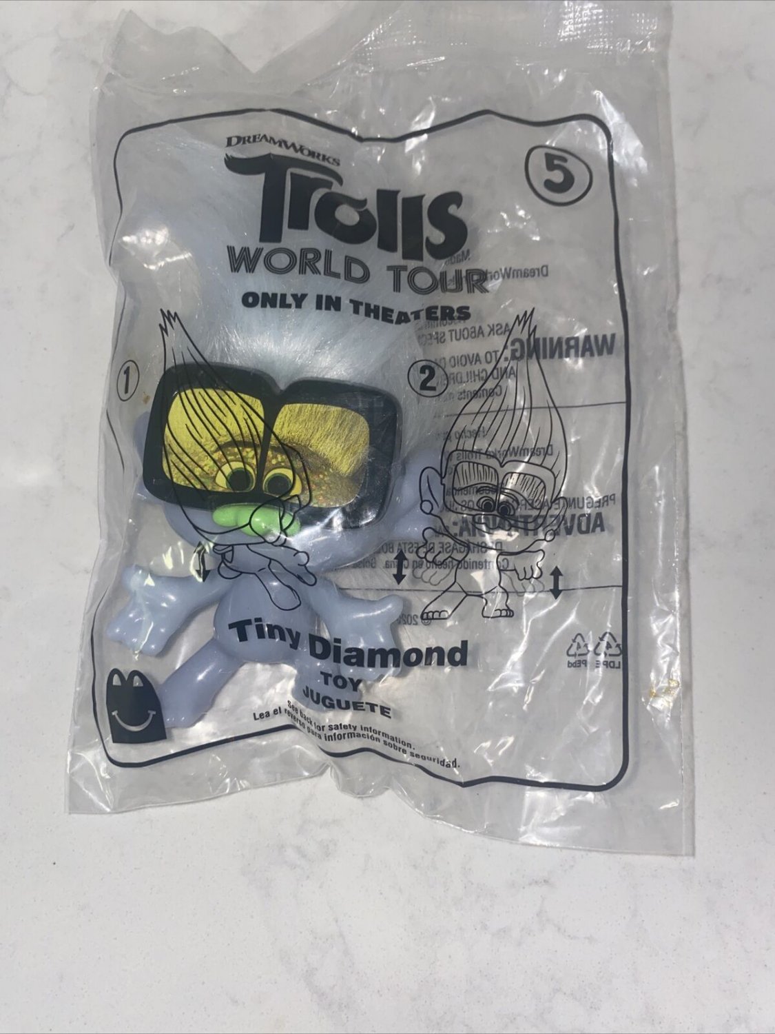 McDonalds happy meal toys 2020 Trolls World Tour Tiny Diamond #5 New