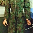 Vintage 1964 GI Joe Hasbro 12" Flocked Fuzzy BROWN HAIR camouflage uniform