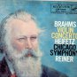 Brahms Violin Concerto Heihetz Chicago Synphony Reiner - RCA Victor LP Record