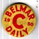 Belmar Daily Beach Pass New Jersey Vintage 1950 Badge Pin Pinback Button