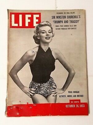 LIFE Magazine October 26, 1953 Working Mother Vikki Dougan actress & model