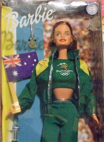 Sydney 2000 Olympic Games Fan Barbie Doll with British Flag by Mattel