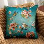 Vintage Flowers Cushion Sofa Throw Pillow Case Home Decorative Bird Decor