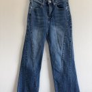 Fashion Nova High Rise Seamed Wide Leg Raw Hem Jeans size 0 Fashion Nova High Rise Seamed Wide Leg Raw Hem Jeans size 0