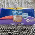 Always Discreet Incontinence Underwear for Women Maximum XL 28 Ct NEW Always Discreet Incontinence Underwear for Women Maximum XL 28 Ct NEW