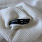 Shein Turtleneck High Side Cut Sweater Mini Dress White Size M