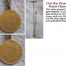 Civil War Period Watch Chain made with an authentic 1857 10 Franc Gold Coin.