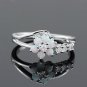 Luxury White Flower Opal Silver Ring Size 5 6 7 8 8.5 9