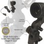 Triple Source Umbrella Continuous Lighting Kit with Backdrop Support Stand for Photography