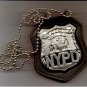 NYPD-Style Officer Badge Cut-Out Neck Hanger with Chain - (Badge Not Included)