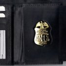 FBI Badge Cut-Out Wallet holds ID Cards/Driver License/+ - (Badge Not Included)