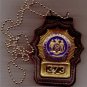 NYPD-Style Detective Badge Cut-Out Neck Hanger with Chain - (Badge Not Included)