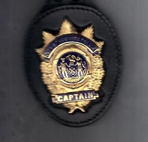 NYPD-Style Captain's Badge Cut-Out Belt Clip - (Badge Not Included)