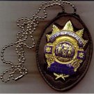 NYPD-Style Deputy Inspector Badge CutOut Neck Hanger w/Chain Badge Not Included