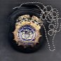 NYPD-Style Commissioner Badge Cut-Out Neck Hanger w/Chain (Badge Not Included)