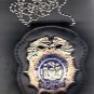 NYPD-Style Inspector Badge Cut-Out Neck Hanger with Chain (Badge Not Included)