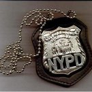 NYPD-Style Officer Badge CutOut Neck Hanger/Belt Clip Combo (Badge Not Included)