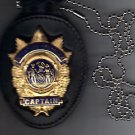 NYPD-Style Captain Badge Cut-Out Neck Hanger with Chain (Badge Not Included) NYPD-Style Captain Badge Cut-Out Neck Hanger with Chain (Badge Not Included)