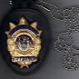 NYPD-Style Captain Badge Cut-Out Neck Hanger with Chain (Badge Not Included)