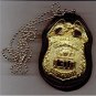 NYPD-Style Sergeant Badge Cut-Out Neck Hanger with Chain - (Badge Not Included)