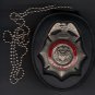 FDNY-Style-Fire Ranking Officer's Badge Cut-Out Neck Hanger/Belt Clip combo