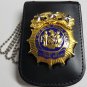 NYPD-Chief of Internal Affiars-Style Cut-Out Shield/ID Neck Holder with chain