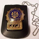 NYPD-Detective-Style Cut-Out Shield & ID Neck Holder w/chain (Badge Not Included