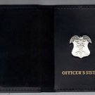 New Jersey P.B.A. Officer's Sister Wallet (Silver Plated Mini Badge Included)