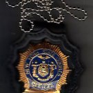NYS Senior Court Officer Badge Cut-Out Neck Hanger w/Chain (Badge Not Included)