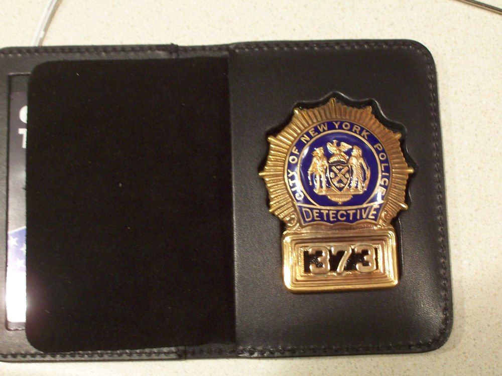 NYPD-Style-Detective Cut-Out Badge Shield & ID Book Wallet (Badge Not ...