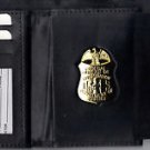 FBI Badge CutOut Money Wallet holds ID's/Driver License/CC's(Badge Not Included)