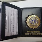 NYS-DOCS Officer Badge/ID/DL/CC Wallet w/Gold Leaf Lettering (Badge Not Included