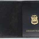 NYPD-Style Sergeant's Aunt Mini Book Wallet with Blue Letter Mini included