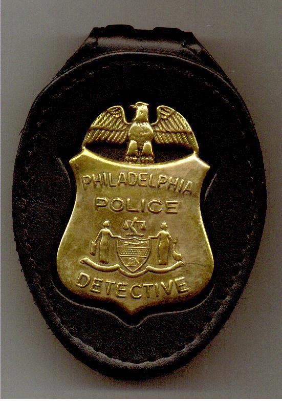 Philadelphia Police Detective Badge Cutout Small Belt Clip Badge Not