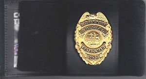 NYPD-Style-School Safety Teardrop Shield/ID Wallet (Badge Not Included)