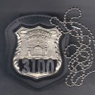 NYS Metro North Police Officer Badge Neck Hanger w/Chain - (Badge Not Included)